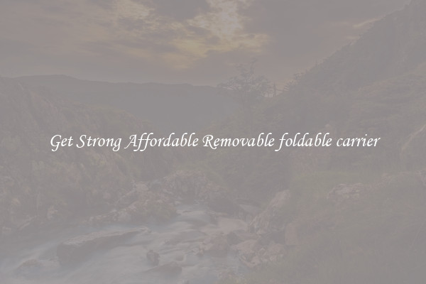 Get Strong Affordable Removable foldable carrier
