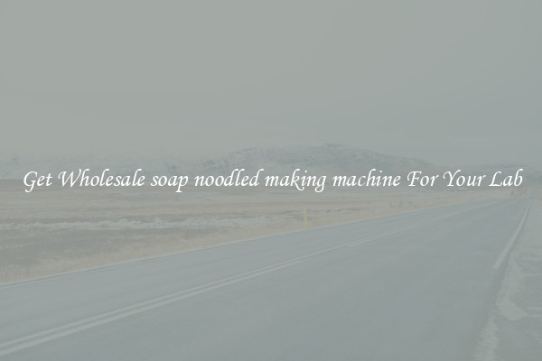 Get Wholesale soap noodled making machine For Your Lab