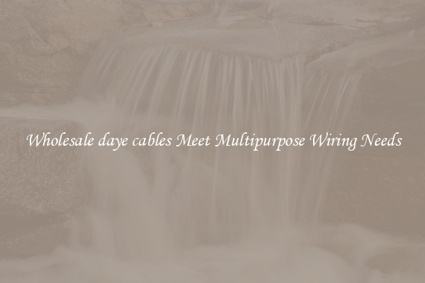 Wholesale daye cables Meet Multipurpose Wiring Needs