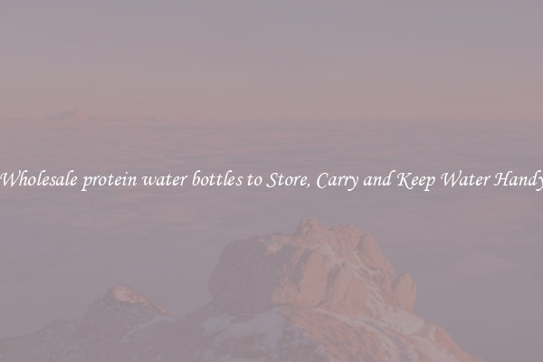 Wholesale protein water bottles to Store, Carry and Keep Water Handy