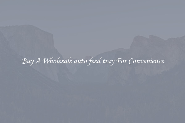 Buy A Wholesale auto feed tray For Convenience