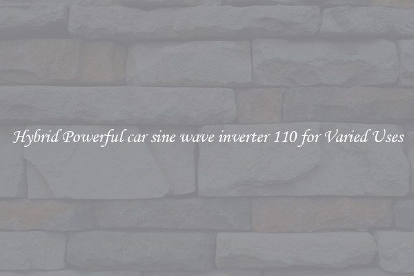 Hybrid Powerful car sine wave inverter 110 for Varied Uses