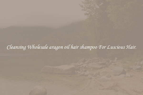 Cleansing Wholesale aragon oil hair shampoo For Luscious Hair.