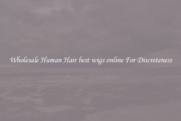 Wholesale Human Hair best wigs online For Discreteness