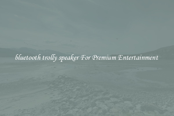 bluetooth trolly speaker For Premium Entertainment 