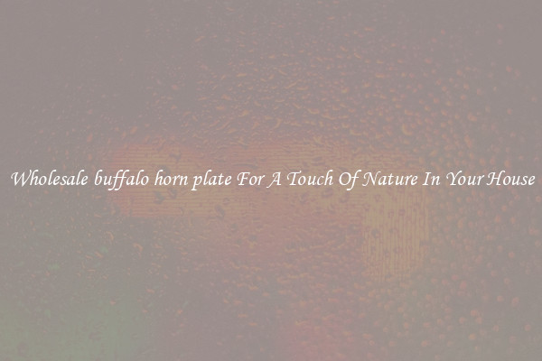 Wholesale buffalo horn plate For A Touch Of Nature In Your House