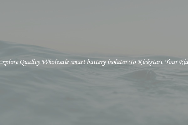 Explore Quality Wholesale smart battery isolator To Kickstart Your Ride
