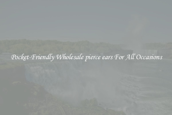 Pocket-Friendly Wholesale pierce ears For All Occasions