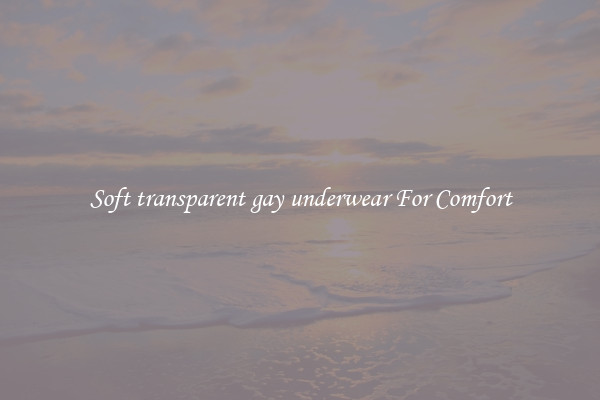 Soft transparent gay underwear For Comfort