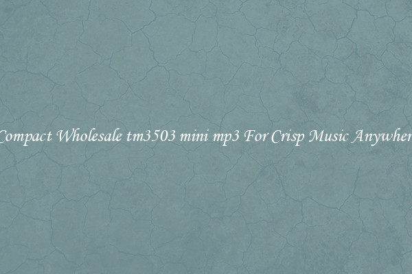Compact Wholesale tm3503 mini mp3 For Crisp Music Anywhere
