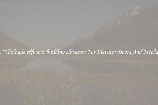 Buy Wholesale efficient building elevators For Elevator Doors And Mechanics