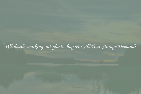 Wholesale working out plastic bag For All Your Storage Demands