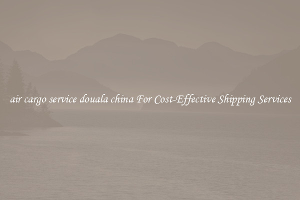 air cargo service douala china For Cost-Effective Shipping Services
