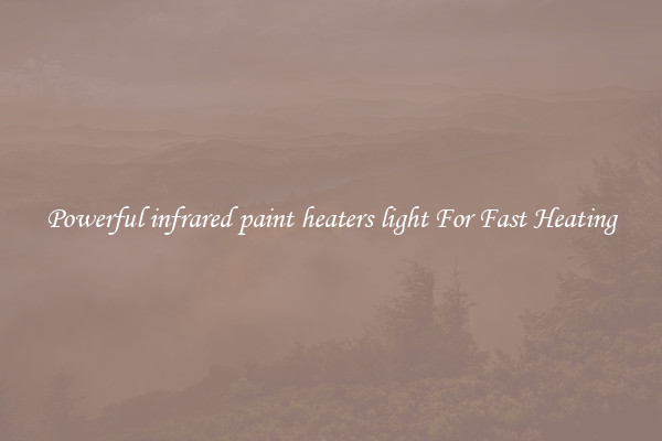 Powerful infrared paint heaters light For Fast Heating
