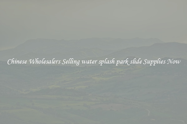 Chinese Wholesalers Selling water splash park slide Supplies Now