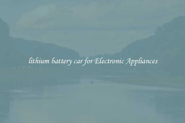lithium battery car for Electronic Appliances
