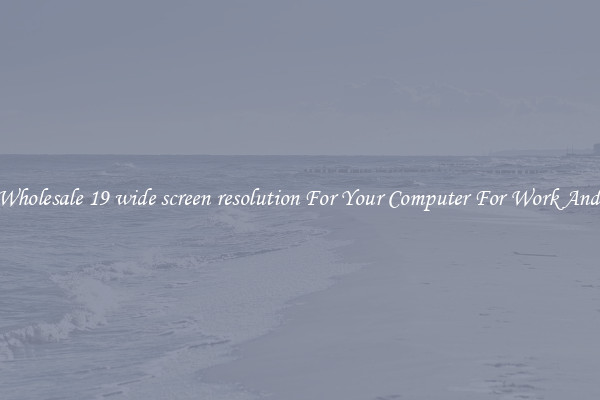 Crisp Wholesale 19 wide screen resolution For Your Computer For Work And Home