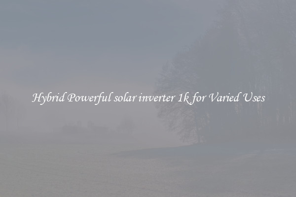 Hybrid Powerful solar inverter 1k for Varied Uses