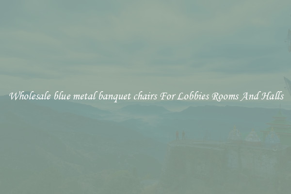 Wholesale blue metal banquet chairs For Lobbies Rooms And Halls